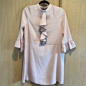 Pale Pink Zara Dress with Ruffles